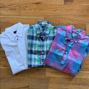 Men’s J Crew Short Sleeve Shirts Lot of 3